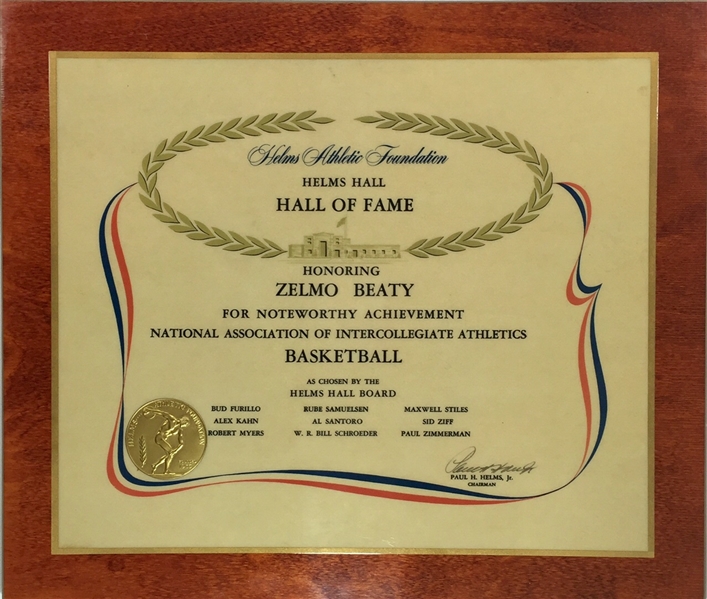 Zelmo Beatys Helms Hall HOF Achievement Award (Beaty LOA)