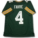 Brett Favre Autographed & MVP Inscribed Green Bay Packers Replica Jersey (Favre & JSA COA)
