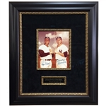 Roger Maris & Mickey Mantle Framed & Autographed 8x10" Elegant Display (JSA LOA)