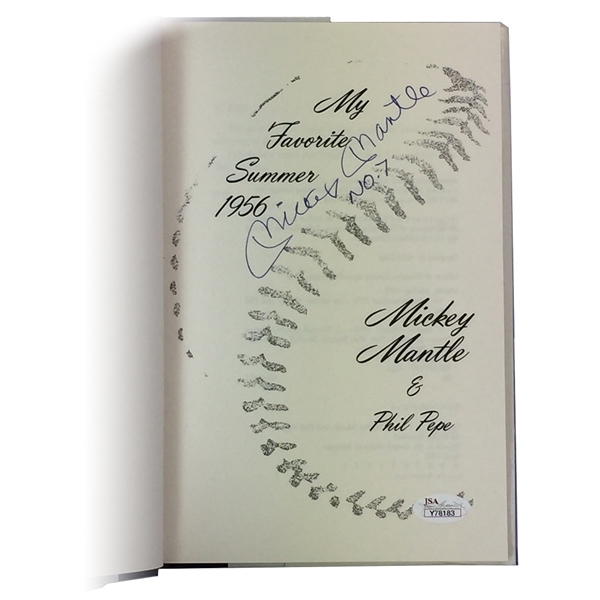 Mickey Mantle Autographed Book "My Favorite Summer 1956" (JSA COA)