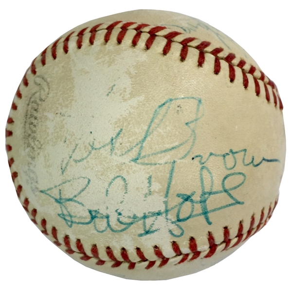 Bobe Hope, Johnny Bench, Lola Falana and Les Brown Multi-Signed Baseball (JSA LOA)