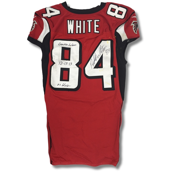 Roddy White 2013 Atlanta Falcons Game Worn & Autographed Jersey (Auction COA, JSA)