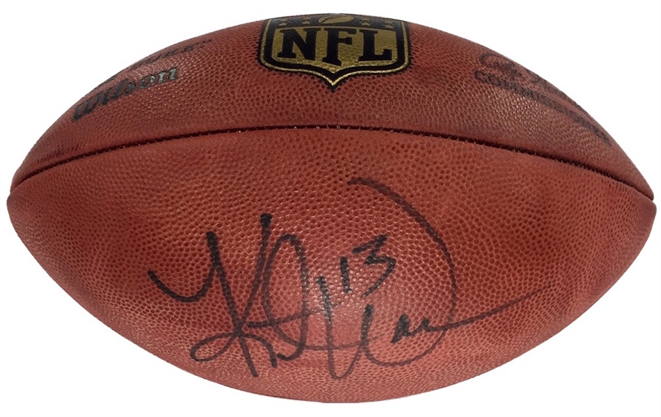 Kurt Warner Autographed Official "Duke" NFL Football (JSA COA)