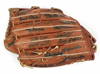 Mantle, Koufax, Mays, Bench, Rose, McGwire Multi-Signed Wilson Baseball Glove (JSA LOA)