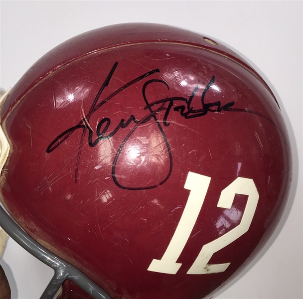 Alabama Game Used Helmet Autographed by Ken Stabler (JSA LOA)