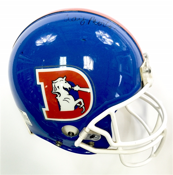 Denver Broncos Game Used Helmet Autographed by Craig Morton (JSA LOA)