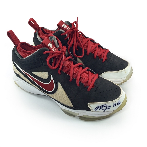 Mike Trout 2014 Game Worn & Autographed Nike Player Turf Shoes (MVP Season, Great Use, Anderson Holograms)