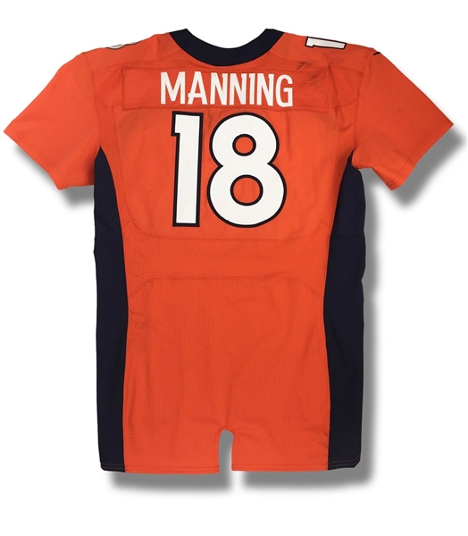 Peyton Manning 2014 Denver Broncos Game Worn Jersey (Photo-Matched, Team LOA, Panini COA)