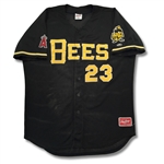 Mike Trout Game Worn Salt Lake BEES Minor League Black Jersey (Photo-Matched, Tremendous Use, Team LOA)