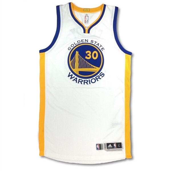 Stephen Curry 2015-16 Golden State Warriors Game Worn & Autod Jersey - 73 Win, 3 Point Record & MVP Season (JSA LOA) 