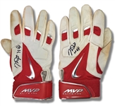 Mike Trout 2014 Game Worn and Signed Batting Gloves (MVP Season, Trout LOA)