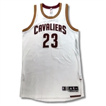 Lebron James 2015 Cleveland Cavaliers Game Worn Home Playoff Jersey - The Return Season (Meigray Photo Match)