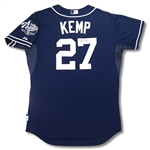 Matt Kemp 5/17/2015 San Diego Padres Game Worn Autographed Jersey (MLB Auth)