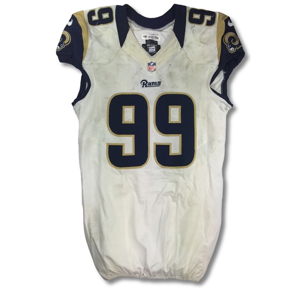 Aaron Donald 2014 St. Louis Rams Game Worn Rookie Jersey (4 Repairs, NFL Auctions COA, Great Use)