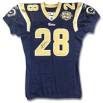 Marshall Faulk 2004 St. Louis Rams Game Worn & Autographed Jersey (2 Repairs, Faulk Holo, BP Heroes LOA)