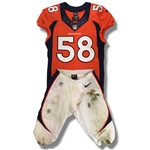 Von Miller 2015 Denver Broncos Game Worn Jersey & Pants (Photo-Matched, Sack, Broncos LOA)