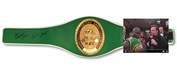 James "Lights Out" Toney Personally Owned Signed WBC Championship Belt (PSA/DNA LOA, Toney LOA)