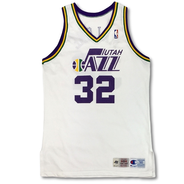 Karl Malone 1995-96 Utah Jazz Game Worn NBA Jersey (Consigned by Former Jazz Employee)