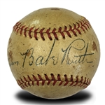 Babe Ruth Autographed Official Baseball - Clean Signature (Full PSA LOA)