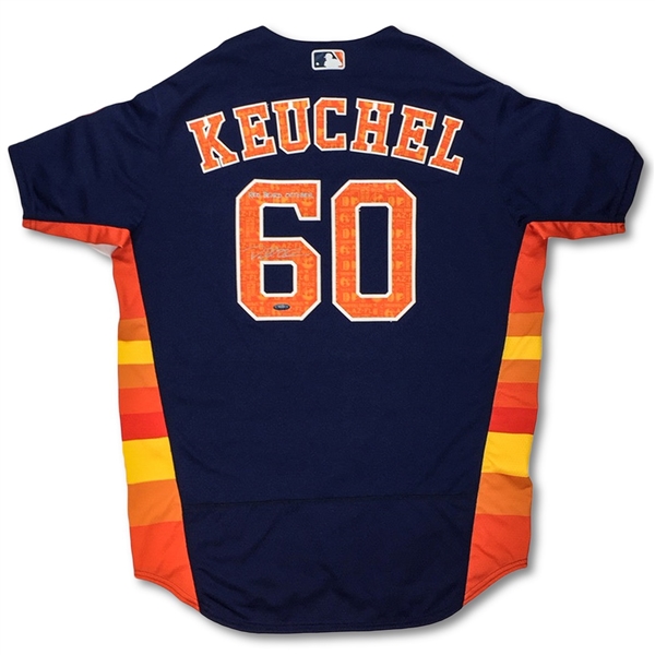 Dallas Keuchel 2016 Houston Astros Autographed & Inscribed Game Worn/Issued Spring Training Jersey (MLB Auth.)
