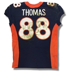 Demaryius Thomas 2015 Game Worn Denver Broncos Jersey (Broncos COA, Photo-Matched, Exceptional Wear)