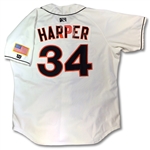Bryce Harper Hagerstown Suns Game Worn Minor League Jersey - Tremendous Use!