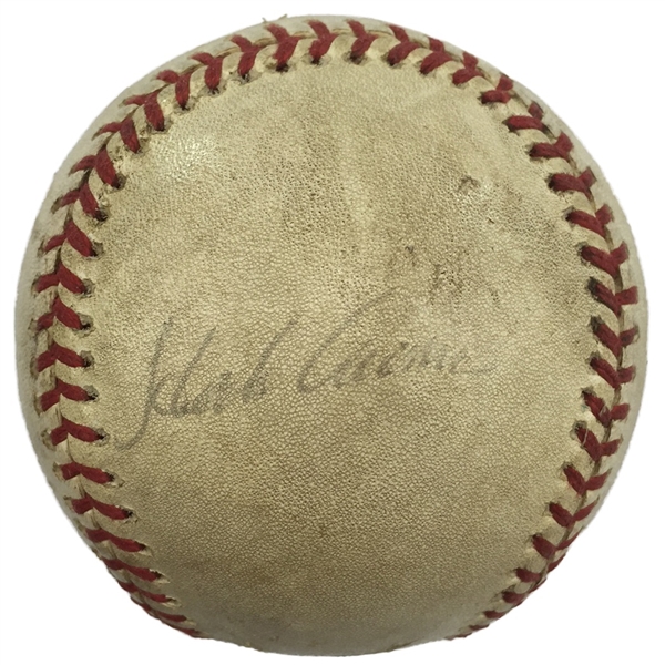 1970s Hank Aaron Game Used and Signed Spalding OAL Baseball (Outstanding Use, JSA LOA)