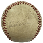 1970s Hank Aaron Game Used and Signed Spalding OAL Baseball (Outstanding Use, JSA LOA)