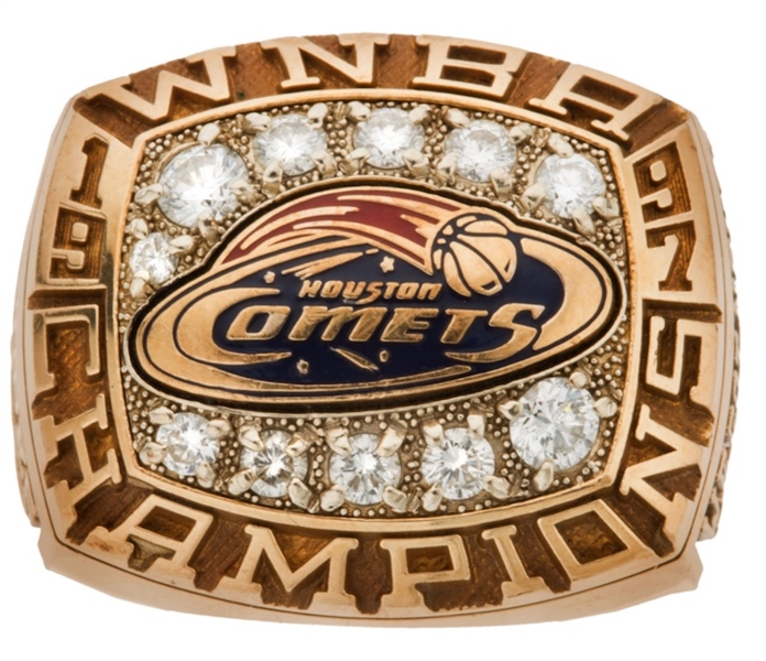 1997 Houston Comets WNBA Inaugural Championship Ring Presented to Sheryl Swoopes (GIA Analysis, Infinite Auctions LOA)