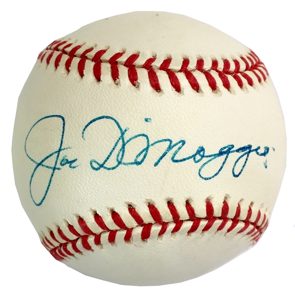 Joe Dimaggio Signed Baseball Official American League Baseball (JSA LOA)