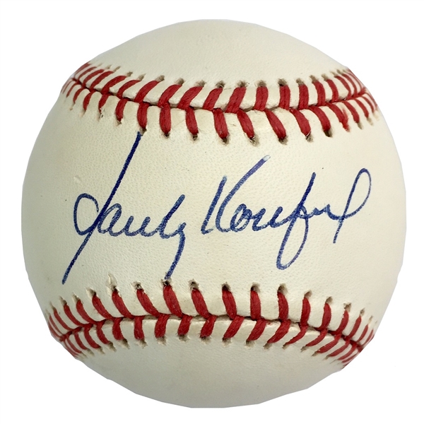 Sandy Koufax Signed Baseball Official National League Baseball (PSA)