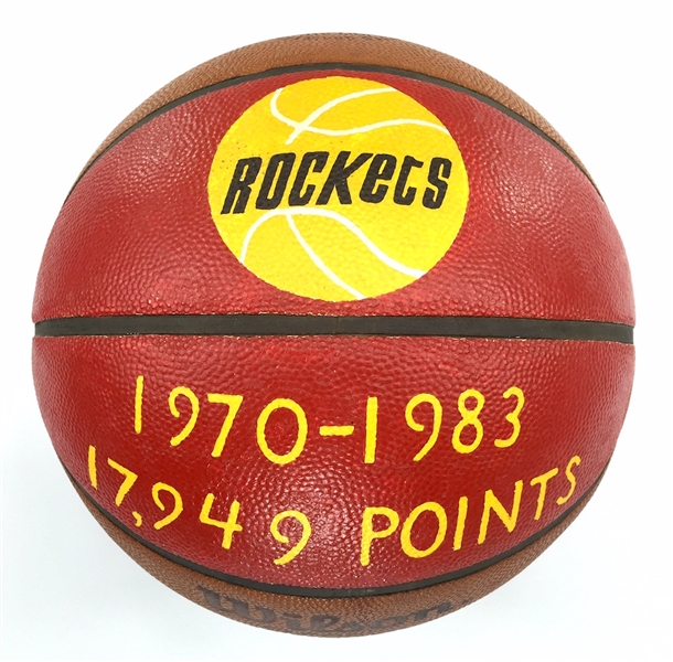 Calvin Murphy Game Used Houston Rockets Basketball 17,949 Career Points (Murphy LOA)