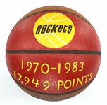 Calvin Murphy Game Used Houston Rockets Basketball 17,949 Career Points (Murphy LOA)