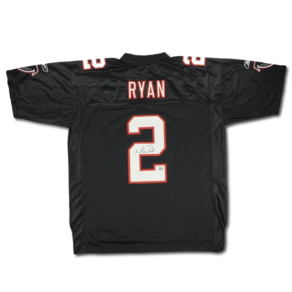 Matt Ryan Signed Atlanta Falcons Black Home Replica Authentic Licensed Jersey (Fanatics)