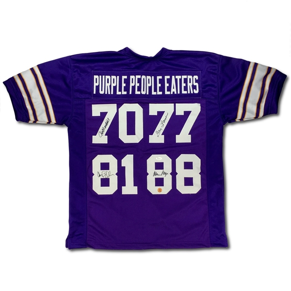 Purple People Eaters Signed Vikings Jersey - Gary Larsen, Alan Page, Carl Eller & Jim Marshall (JSA)