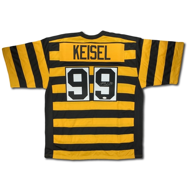 Brett Keisel Signed Pittsburgh Steelers Retro Bumblebee Jersey (Total Sports Ent. COA)