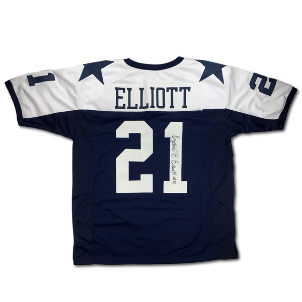 Ezekiel Elliott Signed Dallas Cowboys Thanksgiving Day Jersey - Full Signature (JSA COA)