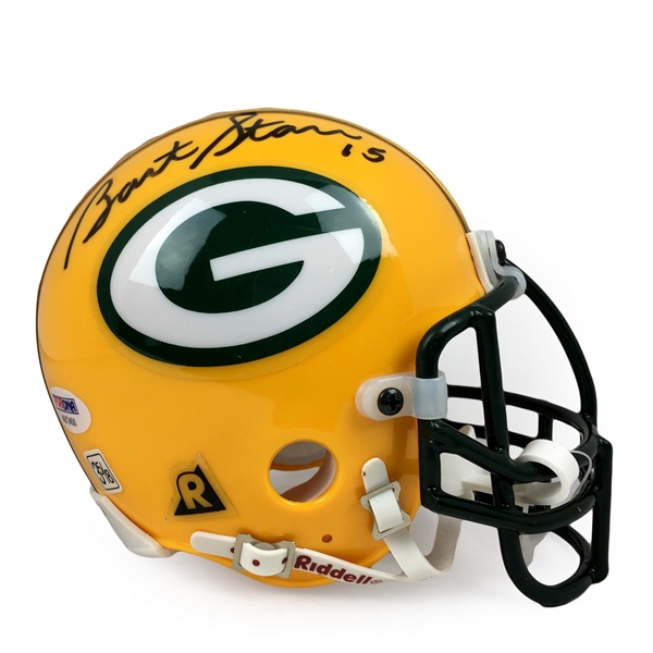 Bart Starr Signed Green Bay Packers Mini Helmet (PSA)