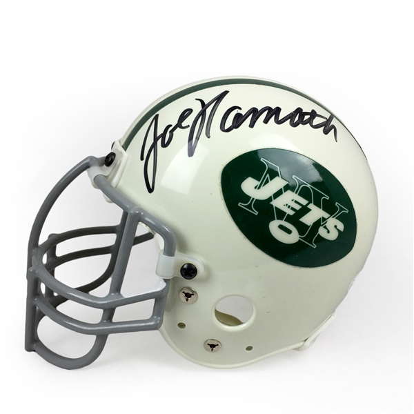Joe Namath Signed New York Jets Mini Helmet (JSA)