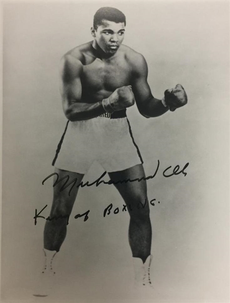 Muhammad Ali Signed & "King of Boxing" Inscribed 8x10" Photograph - Rare Inscription (JSA LOA)
