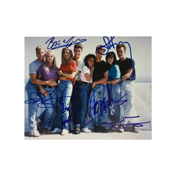 Beverly Hills 90210 Cast Signed 8x10" Photograph - Spelling, Priestly - 6 Signatures (JSA)