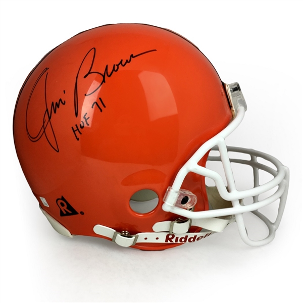 Jim Brown Signed Cleveland Browns Authentic NFL Helmet (PSA LOA)
