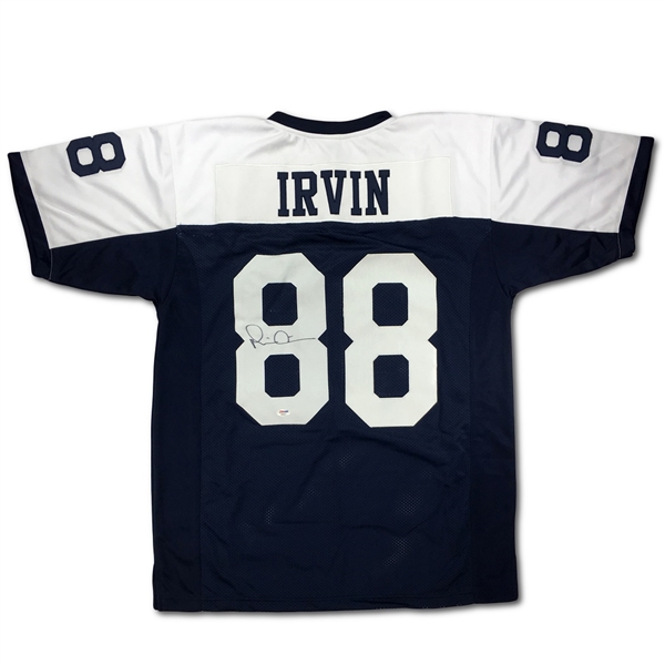 Michael Irvin Signed Dallas Cowboys Thanksgiving Day Jersey (PSA)