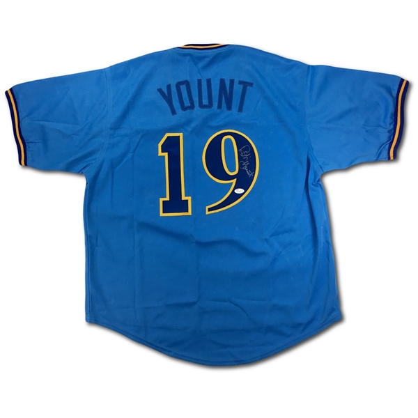 Robin Yount Signed Milwaukee Brewers Jersey (JSA)
