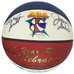 30 Year Reunion ABA Legends Autographed Basketball (14 Signatures, Beaty LOA)