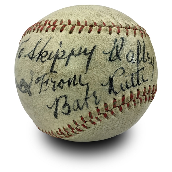 Babe Ruth Signed Official Size Wilson Baseball - Gutierrez Grade 9/10 Signature (PSA, JSA & MG Full LOAs)