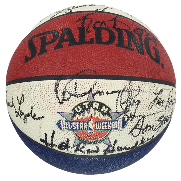 Utah All-Star Weekend NBA Legends Autographed Basketball (20 Signatures, Beaty LOA)