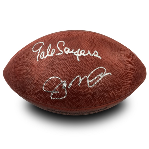 Joe Montana, Gale Sayers, Jimmy Johnson, Joe Perry & Ron Yary Signed Authentic NFL Football (JSA)