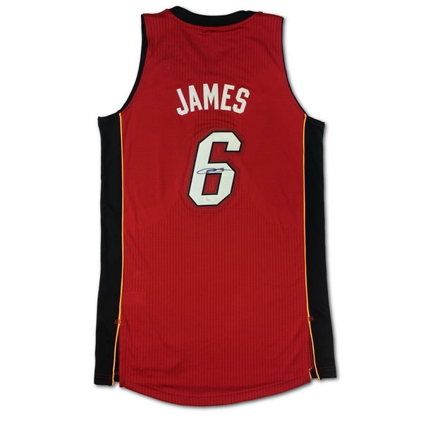 LeBron James Signed Miami Heat Adidas Pro Cut Authentic Jersey (JSA)