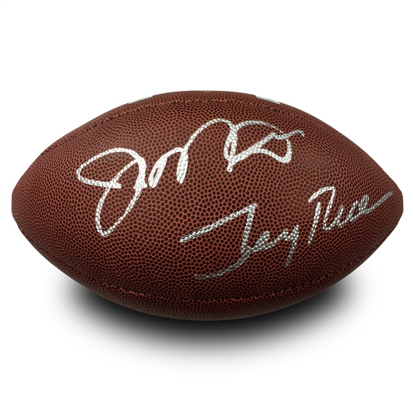 Joe Montana & Jerry Rice Dual Signed Official Size Wilson Replica NFL Football (GTSM COAs, Player Holos)